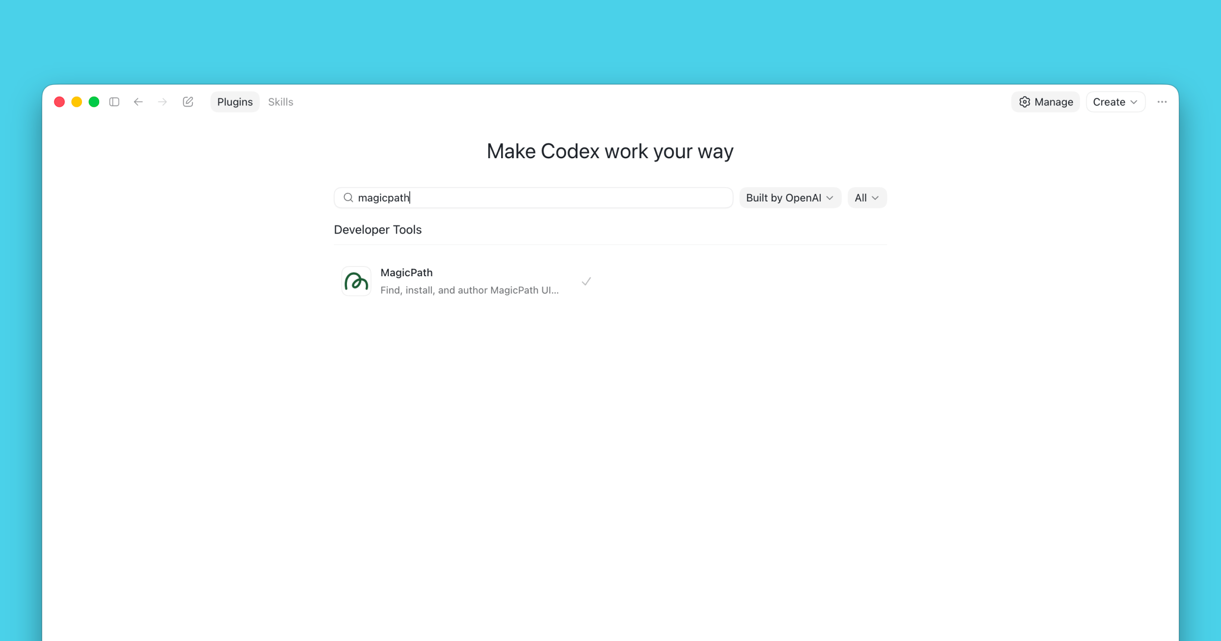 MagicPath is now available as an official Codex plugin | MagicPath